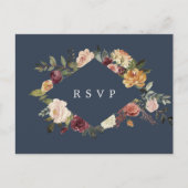 Rustic Bloom Waterverf Floral Wedding RSVP Briefkaart (Voorkant)