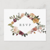 Rustic Bloom Waterverf Floral Wedding RSVP Briefkaart (Voorkant)