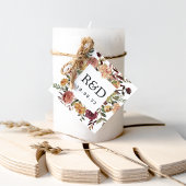 Rustic Bloom | Waterverf Lijst bruiloft Bedankjes Labels