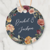 Rustic Bloom | Waterverf Wreath Wedding Bedankjes Labels (Voorkant)