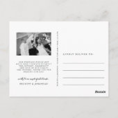 Rustic Bloom | Weddenfoto Hartelijk dank Briefkaart (Achterkant)