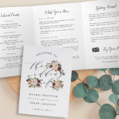 Rustic Bloom Wedding Ceremony Drieluik Programma