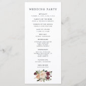 Rustic Bloom Wedding Ceremony Program Programmakaart (Achterkant)