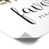 Rustic Bloom Wedding Favor Sign Poster (Hoek)