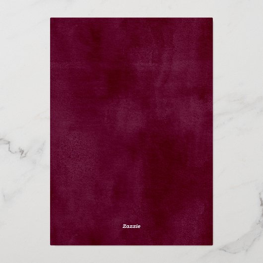 Rustic Bloom Wedding Folie Uitnodiging (Achterkant)