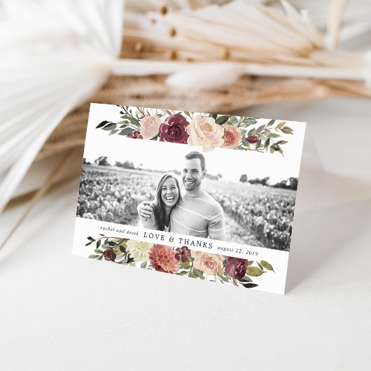 Rustic Bloom Wedding Foto bedankt