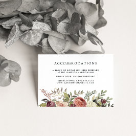 Rustic Bloom | Wedding Hotel Accommodatie Informatiekaartje