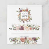 Rustic Bloom Wedding Plaatskaartje (Buitenkant ongevouwen)