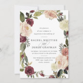 Rustic Bloom Wedding Uitnodiging (Voorkant)