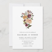 Rustic Bloom Wedding Uitnodiging (Voorkant)