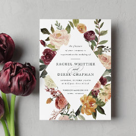 Rustic Bloom Wedding Uitnodiging