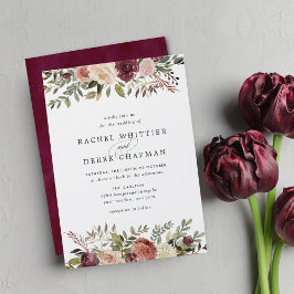 Rustic Bloom Wedding Uitnodiging