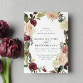Rustic Bloom Wedding Uitnodiging
