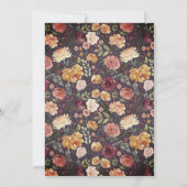 Rustic Bloom Wedding Uitnodiging (Achterkant)