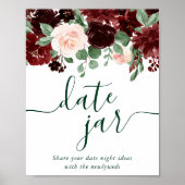 Rustic Blooms | Terracotta Marsala Date Night Pot Poster (Voorkant)