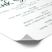 Rustic Blooms | Terracotta Marsala Rood Drankmenu Poster (Hoek)