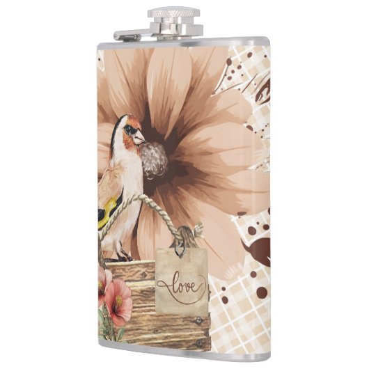 Rustic Blossom Bird Nook Heupfles (Links)