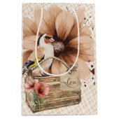 Rustic Blossom Bird Nook Medium Cadeauzakje (Voorkant)