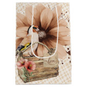 Rustic Blossom Bird Nook Medium Cadeauzakje (Achterkant)