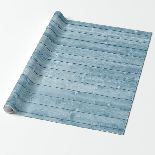 Rustic Blue Barn Wood Cadeaupapier (Uitgerold)