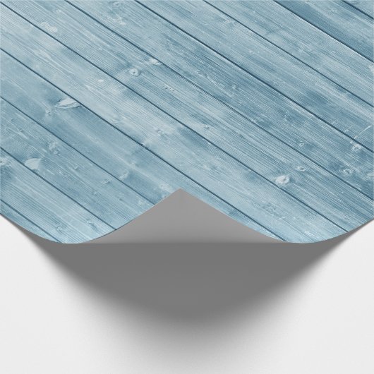 Rustic Blue Barn Wood Cadeaupapier (Hoek)