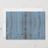Rustic Blue Barn Wood Lily Floral Baby shower Kaart (Achterkant)