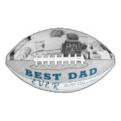 Rustic Blue Best Father's Day 3 Foto Collage American Football (Voorkant)