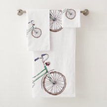 Rustic Blue Bicycle Lavender Floral