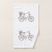 Rustic Blue Bicycle Lavender Floral Bad Handdoek (Handdoek)