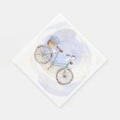 Rustic Blue Bicycle Lavender Floral Servet (Hoek)