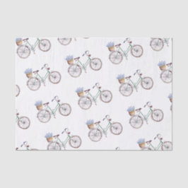 Rustic Blue Bicycle Lavender Floral Tissuepapier