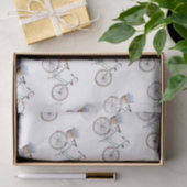 Rustic Blue Bicycle Lavender Floral Tissuepapier (Geschenk)