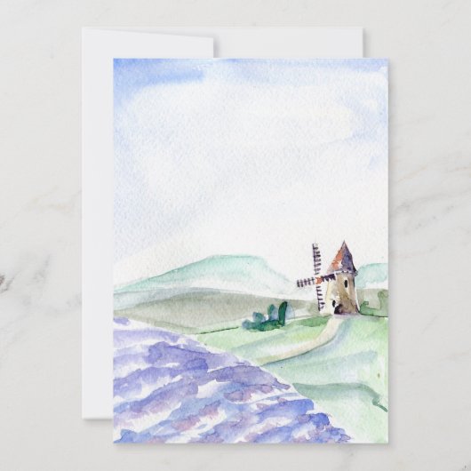 Rustic Blue Bicycle Lavender Floral Vrijgezellenfe Kaart (Achterkant)