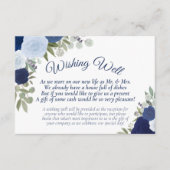 Rustic Blue Boho Floral Wedding Good Informatiekaartje (Voorkant)