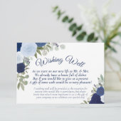 Rustic Blue Boho Floral Wedding Good Informatiekaartje (Staand voorkant)
