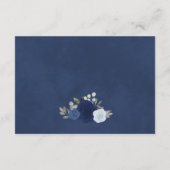 Rustic Blue Boho Floral Wedding Good Informatiekaartje (Achterkant)