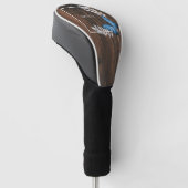 Rustic Blue Butterfly Golf Head Hoesje Golfheadcover (Schuin)