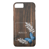 Rustic Blue Butterfly - Speciaal Case-Mate iPhone Case (Achterkant)