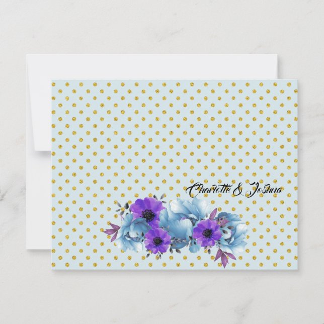 Rustic Blue Cottage Rozen Wedding Suite Rehearings (Voorkant)