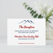 Rustic Blue Country Mountain Deer Reception Kaart (Staand voorkant)