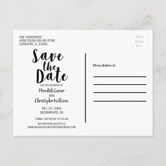 Rustic Blue Daisy String Lights Save the Date Aankondigingskaart (Achterkant)