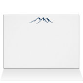 Rustic Blue Deer and Mountain Wedding Bedankt (Binnen Horizontaal (Boven))