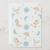 Rustic Blue Desert Boys Cowboy Baby shower Kaart (Achterkant)