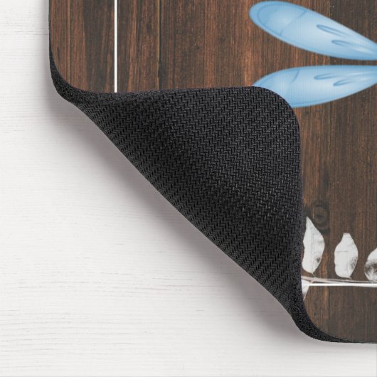 Rustic Blue Dragonfly - Aangepaste Muismat (Hoek)