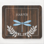 Rustic Blue Dragonfly - Aangepaste Muismat (Voorkant)