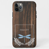 Rustic Blue Dragonfly Hoesje-Mate iPhone Case (Achterkant)