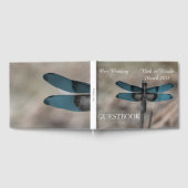 Rustic Blue Dragonfly Wedding Guestbook Gastenboek (Volledig)