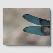 Rustic Blue Dragonfly Wedding Guestbook Gastenboek (Achterkant)