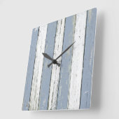 Rustic Blue Driftwood Vierkante Klok (Hoek)