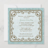 Rustic Blue en Brown Mason Jar Vrijgezellenfeest Kaart (Achterkant)